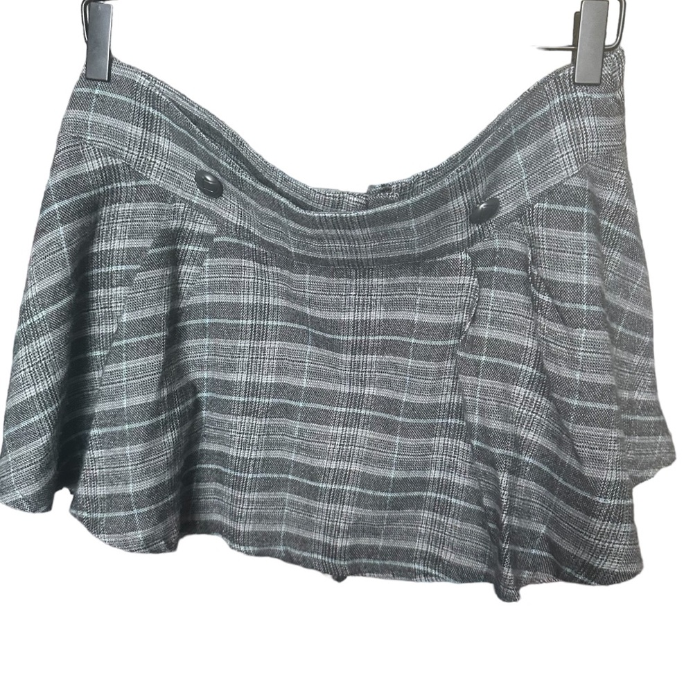 Y2k Wet Seal Mini Skirt Plaid Grey Size Small